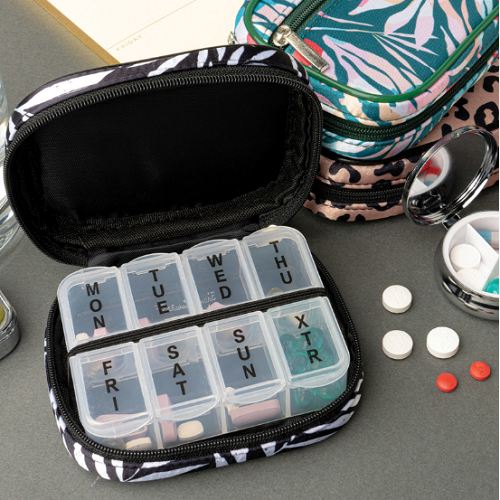 DM Wellness Keeper Zippered Pill & Vitamin Case