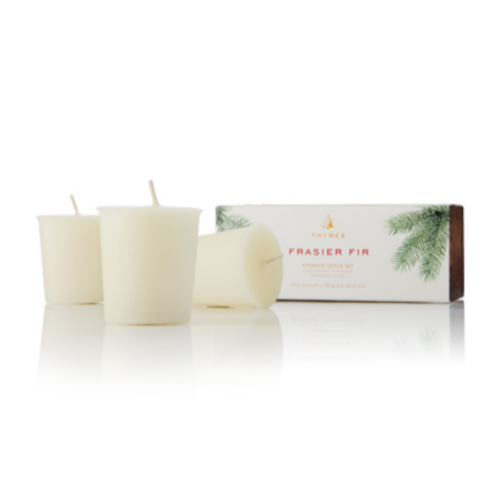 Thymes Frasier Fir Votive Candle Set