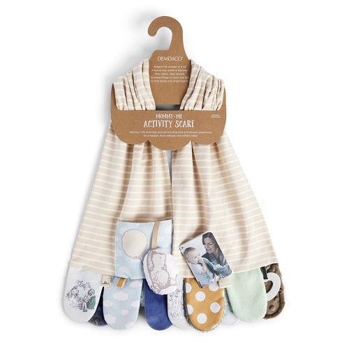 Demdaco Classic Winnie-the-Pooh Mommy & Me Activity Scarf Tan & Blue