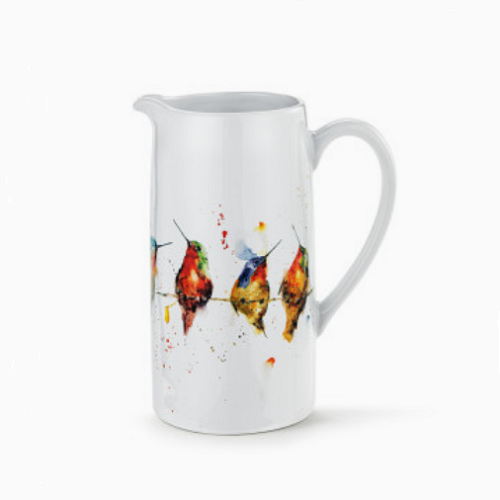 Dean Crouser Hummers on a Wire Pitcher