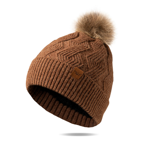 Britt's Knits Mainstay Pom Hat Brown