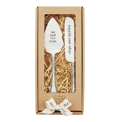 Mud Pie Wedding Cake Server Set