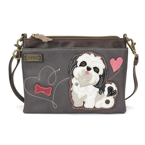 Chala Mini Crossbody White Shih Tzu Ink