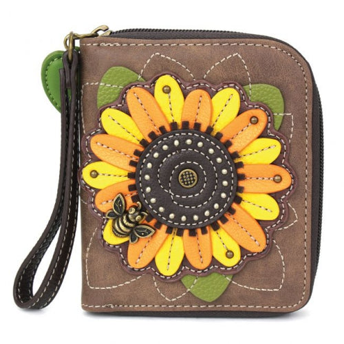 Chala Zip-Around Wallet Sunflower Brown
